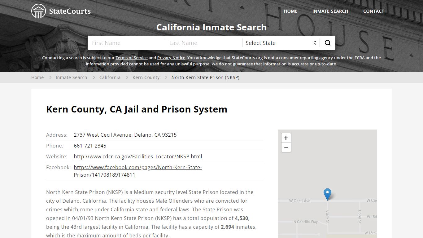 North Kern State Prison (NKSP) Inmate Records Search, California ...